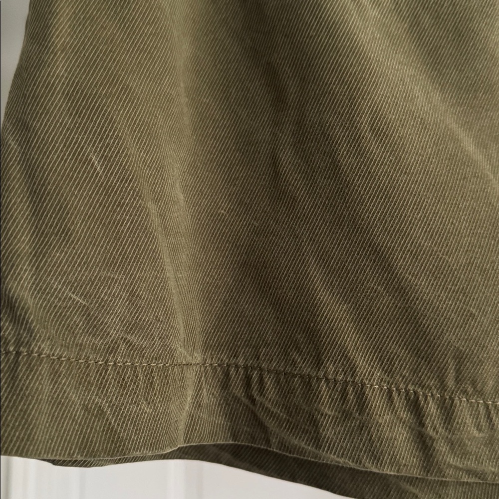 Corduroy Olive Button-Detail Women's Skirt - Picture 2 of 10